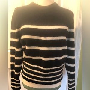 Banana Republic Navy Blue and White Sweater
